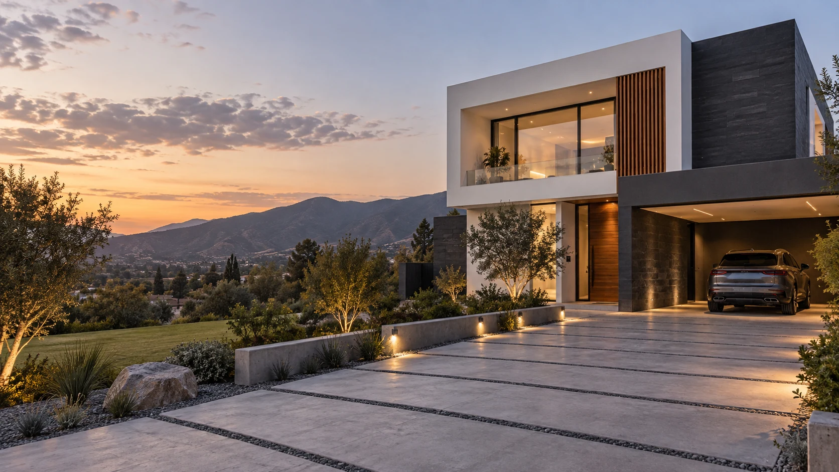 Casa moderna de dos niveles de Construcciones V & V